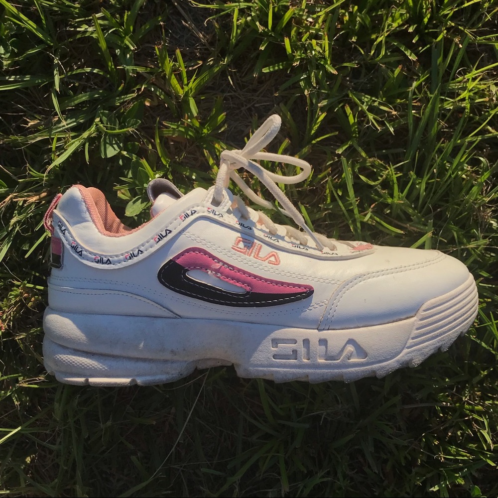 White & Pink Tennis Sneakers🌸